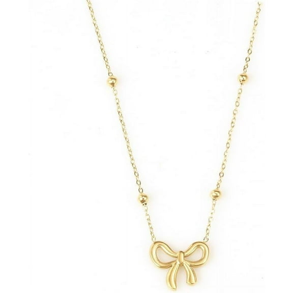 Bow Necklace For Women Bowknot Choker Necklace 14K Gold Plated Ribbon Choker Necklaces Fashion Jewelry Gifts[o7400]