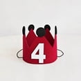 thumbnail image 7 of Red Crown First Birthday Felt Hat With Number 9 Decoration, Soft Felt Material - For Toddlers First Birthday Party, Photo Prop, Party Decor, Celebration Accessory - For 1St, 7 of 7
