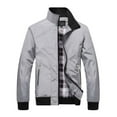 thumbnail image 2 of Baseball Jackets for Men 2025 Lightweight Long Sleeve Stand Collar Zip Up Jacket with Pockets Outerwear Coat, 2 of 2