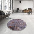 thumbnail image 3 of Ahgly Company Indoor Rectangle Mid-Century Modern Purple Oriental Area Rugs, 8' x 12', 3 of 6