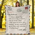 thumbnail image 2 of BNNG Comfortable Wrap Blanket Perfect Letter Blanket A Gift For Family Friends Lovers Fuzzy Microfiber Throw Soft Cozy Fleece Blanket for Couch Sofa Bed Birthday Christmas Idea Blanket, 2 of 4