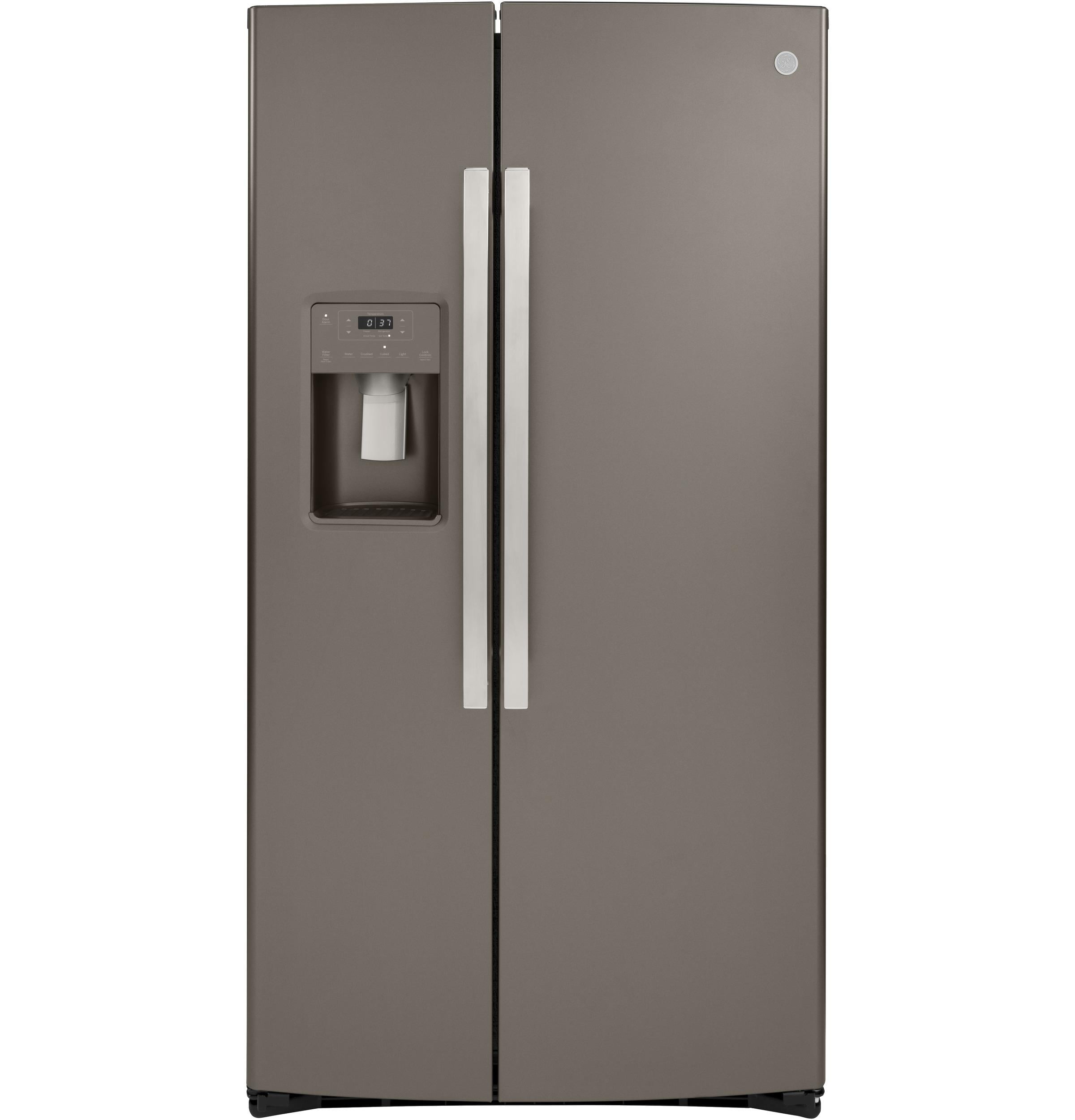 GE Freestanding Side By Side Refrigerator, Gray