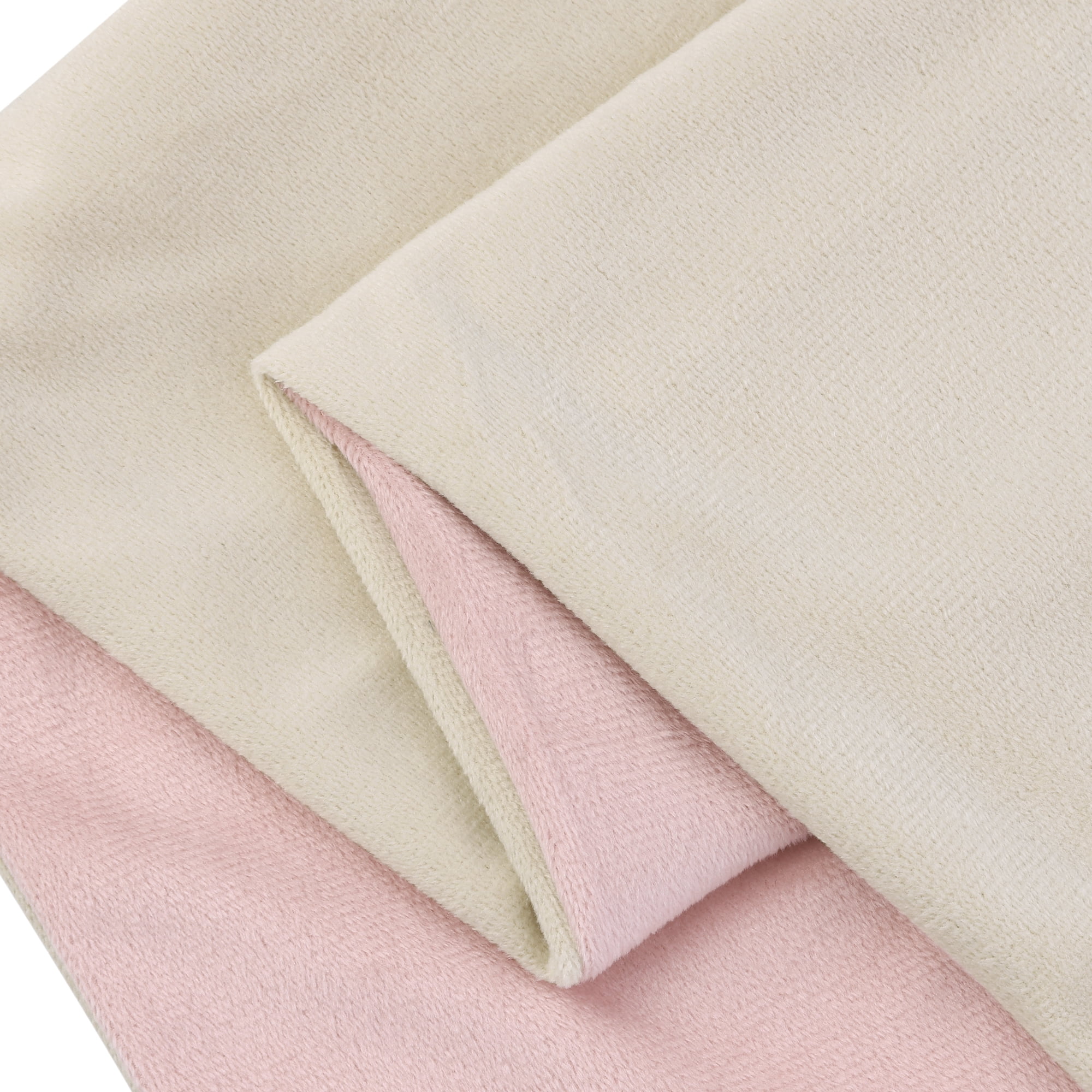 Unique Bargains Envelope Closure Durable Velvet Pillowcases (2 Count) Beige Pink Queen