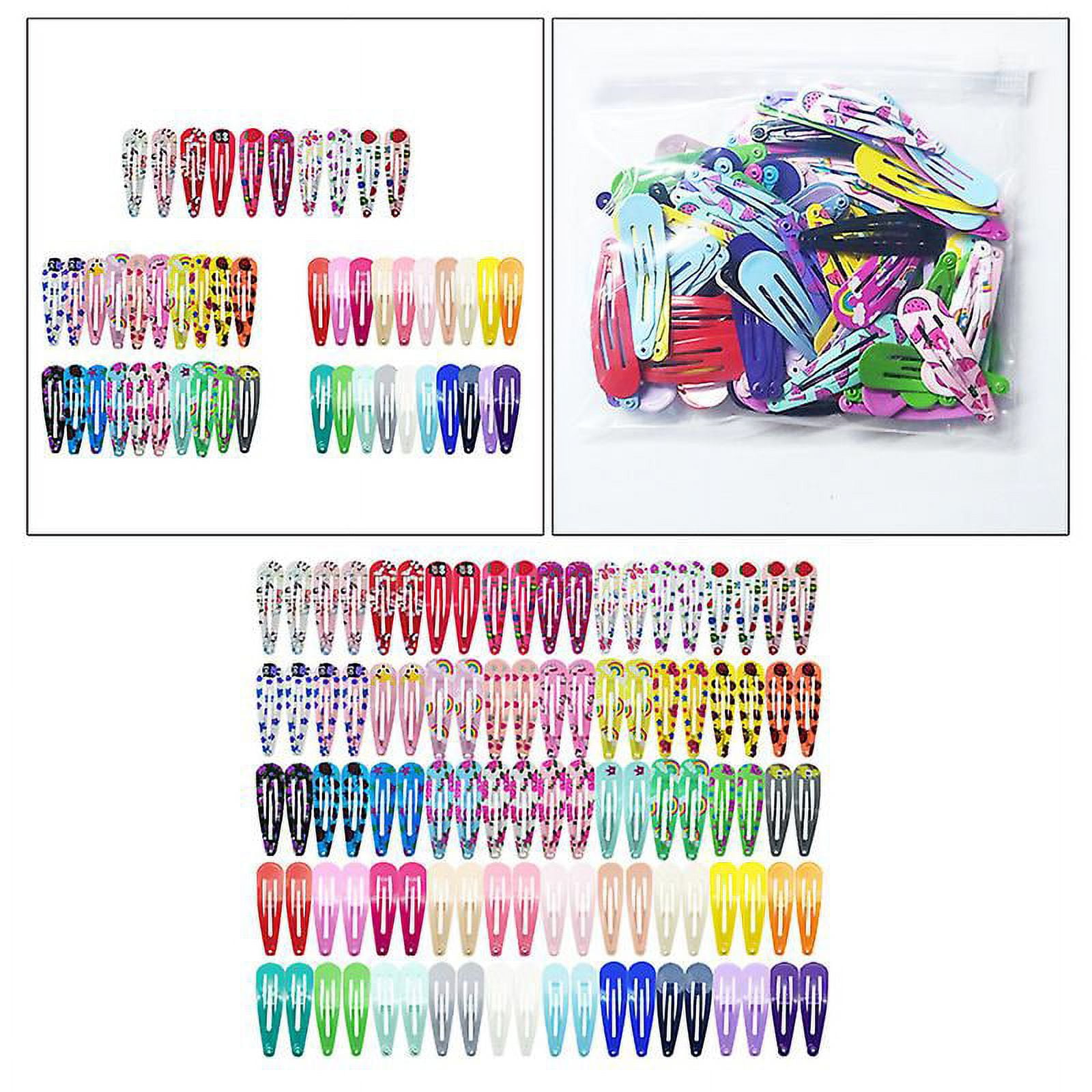 100pcs Printed Hair Clip