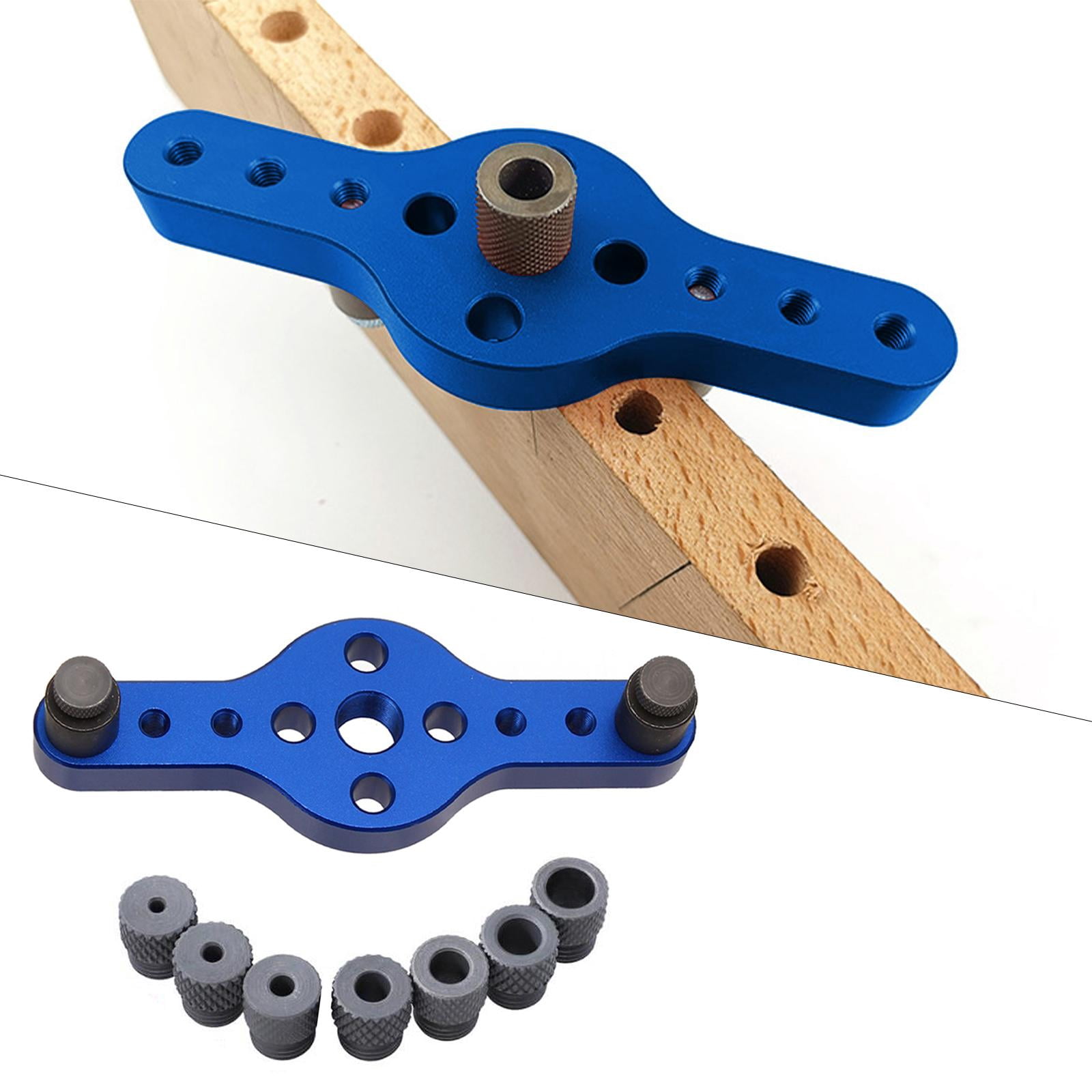 GUOOL Vertical Self Centering Dowel Jig Kit Woodworking Holing with 2-10mm Drill Bushings Dowelling Wood Vertical Hole Puncher with Drill Bushings , Blue Type 2 (Blue)