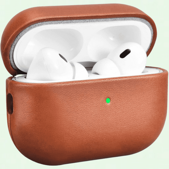 Genuine Leather Case for AirPods Pro 2 2022 - Shockproof Protective Cover