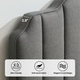 thumbnail image 6 of JURANYAZHU Thickened King/California King Upholstered Headboard Linen Fabric,Adjustable height,Dark Gray, 6 of 6