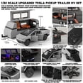thumbnail image 4 of Nuevo 1/32 Tesla Cybertruck Pickup Trailer coche en miniatura de aleación Diecast Metal juguete todoterreno vehículo camión Mo, 4 of 5