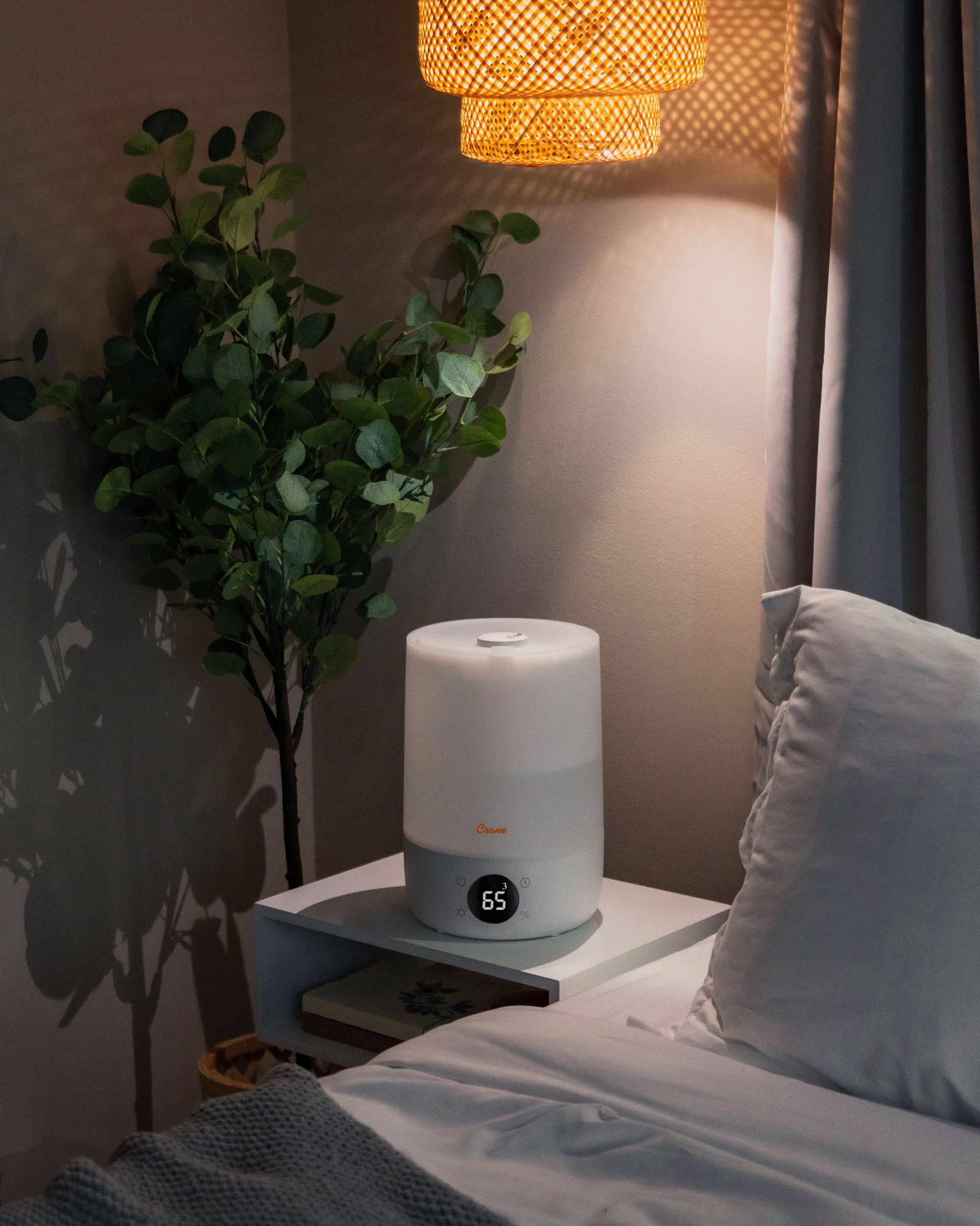 Top Fill Cool Mist Humidifier – 1.2 Gallon with Sleep Support Light & Essential Oil Tray