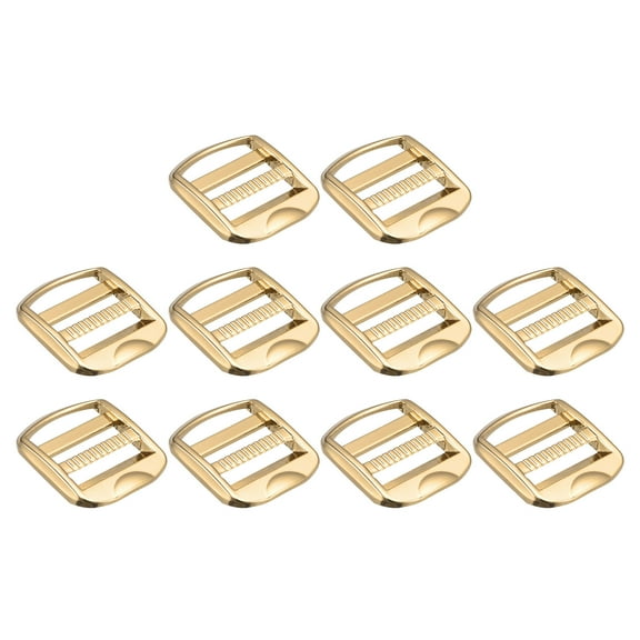 Metal Ladder Buckle Slider, 10 Pack 19mm(3/4") Inner Width, Gold Tone