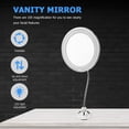 thumbnail image 2 of 1Pcs Led Mirror Makeup With Suction Cup Mounting And LED Lighting For Women Bathroom, 2 of 9