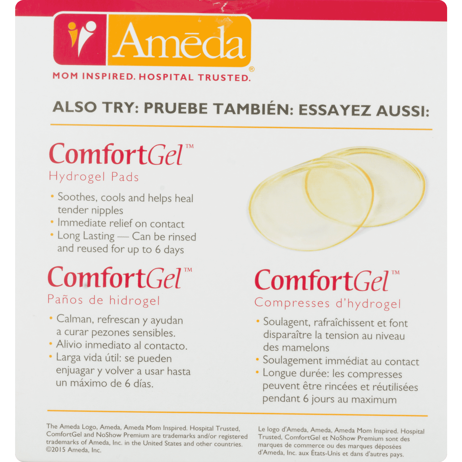 Ameda ComfortGel Extended Hydrogel Nursing Pads - 2 ct