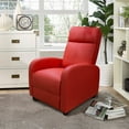 thumbnail image 2 of Vineego Home Theater Recliner with Padded Seat and Backrest, Red Faux Leather, 2 of 4