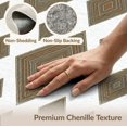 thumbnail image 6 of ODIKA Neutral Para Earthy Symmetrical Contrast Dining Under Table Tapetes for Master Suite, California King, Bed, Foldable Easy Care, 6 of 7