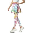 thumbnail image 2 of COEQINE Women Elastic Yoga Skirted Legging for Women with Pockets Dolphin Color Pattern High Waist Pleated Tennis Skirts with Leggings Comfy Golf Leggings with Skirts, M, 2 of 7