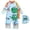 Light Blue2, variant on lnmuld Boys Youth Long Sleeve UPF 50 Sun Printed Rash Guard Swimsuit Size:4-5 Years