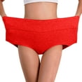 thumbnail image 4 of uublik Plus Size Panties for Women Soft Underwear Super Stretchy Briefs Full Coverage Panties Plus Size Womens Underwear Red, 4 of 5