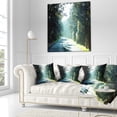 thumbnail image 3 of Designart Road in the Jungle At Sunset - Landscape Printed Throw Pillow - 16x16, 3 of 5