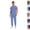 #03 Blue, variant on Mens Scrubs Set Stretch V Neck Medical Uniform Short Sleeve Top Jogger Pants Multi Pocket Nurse Workwear Easy Care Healthcare Uniform,M,Dark Green