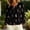 Black, variant on V-Neck Women'S Tops, Tees & Blouses Pull-on White Long Sleeve Boho Blouses & Tops Geometric Printed Rayon Blend Feathers White,Xxxl