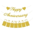 thumbnail image 1 of Happy Anniversary Banner, Gold Flash Anniversary Decorations with Photo Frame for Wedding Anniversary Party （3 Pack）, 1 of 6