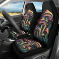 thumbnail image 2 of ZIATUBLE Mushroom Plants Car Seat Cover Protector Auto Front Seat Protector Cover Set 2 Pack Stretchy Seat Covers for Most Car SUV Universal Car Interior Accessories Seat Dust Cover, 2 of 7