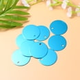 thumbnail image 2 of IFANLANDOR 25Pcs Engraved Metal Tags Diy Dog Tag For Dogs Small Round Pendant Light Blue Sky-Blue, 2 of 5