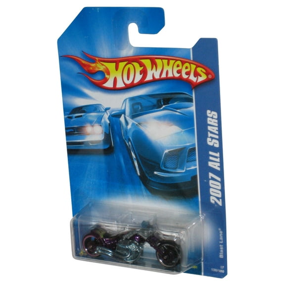 Hot Wheels 2007 All Stars Purple Blast Lane Die-Cast Motorcycle Toy 138/180
