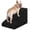 Fleece-Black-3-Step, variant on Curved Dog Stairs Ramp For High Beds 22.6" H 5-step Steps Small Dogs And Cats Pet Bed Climbing Non-slip Balanced Step Indoor Purple
