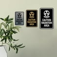 thumbnail image 3 of Signs ByLITA Portrait Round Caution Radiation Area Sign (Blue) - Small, 3 of 8