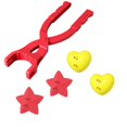 thumbnail image 4 of Bonito clip para hacer bolas de nieve, juguete creativo de invierno, abrazadera para nieve al aire libre, para niños, niños, adultos, jugar peleas de corazón de pentagrama Macarena Clip para hacer bolas de nieve, 4 of 7