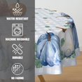 thumbnail image 6 of Fall Thanksgiving Plaid Blue Pumpkin Flower Tablecloth for Autumn Harvest ，Round 60x60 Inch, 6 of 7