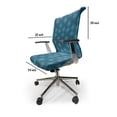 thumbnail image 4 of Ambesonne Ethnic Office Chair Cover Stretchable High Back, Bohemian Zigzags Rhombuses, Dark Sky Blue Sea Blue, 4 of 6