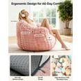 thumbnail image 2 of KINGYES Giant Bean Bag Chair, Oversized 3.6 FT Beanbag Chair, No Assembly Lazy Sofa Chair with Premium Memory Foam Filler and Chair Cover for Living Room, Bedroom, Dorm, 2 of 6