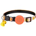 thumbnail image 1 of Cat Collar With Bell Adjustable Breakaway Collars Buckle And Silicone Air Tag Holder Case Compatible With Airtag Geometric Pattern Pet Collar, 1 of 2