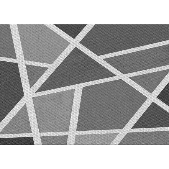 Ahgly Company Indoor Rectangle Patterned Gray Cloud Gray Area Rugs, 5' x 7'