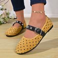 thumbnail image 2 of YOUYEDIAN Mary Jane Shoes Women Versatile Cute Polka Dot Round Toe Slip On Flats Fashion One Lace-up Comfy Casual Low Heel Dress Shoes, 2 of 5