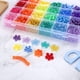 thumbnail image 4 of Kit de cuentas de poni QUEFE 2880 piezas para manualidades, 6 x 9 mm, 24 colores, 4 of 7