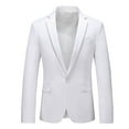 thumbnail image 2 of Jackets for Men, Casual Solid Lapel Long Sleeved Button Business Wedding Suit Jacket with Pockets, Men's Jacket, 2 of 4