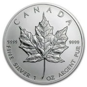 Royal Canadian Mint 1 oz Silver Canadian Maple Leaf Coin (Random Year)