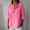 Pink, variant on Only Moment Button Down Shirts for Women 3/4 Sleeve V Neck Cotton and Linen with Button Cuffs Dressy Casual Summer Outfits Early Fall Fashion Spring Clothes Pink,S