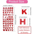 thumbnail image 3 of 8 Sheets Red Glitter Alphabet Stickers Sparkling Crystal Rhinestones Letter A to Z Self-Adhesive ABC Word Stickers for DIY Art Craft Scrapbooking Card Making Decoration, 3 of 9