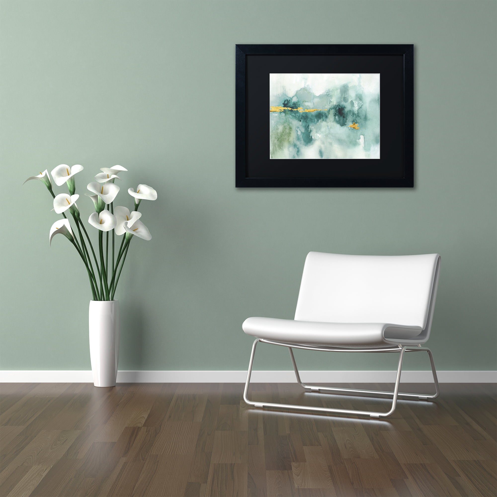 Lisa Audit 'Greenhouse Abstract I' Matted Framed Art