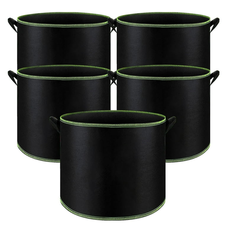 BN-LINK 5-Pack 10 Gallon Grow Bags, Black photo 1