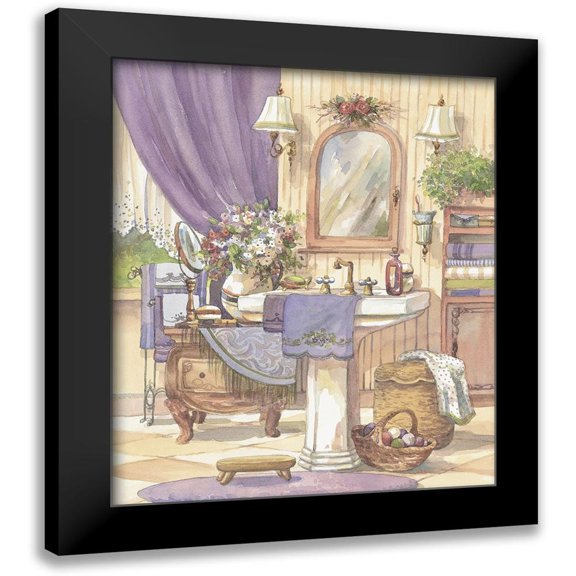 Unknown 12x14 Black Modern Framed Museum Art Print Titled - Victorian Bathroom II