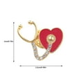 Liebe Herz Stethoskop Mini Brosche Nurses Stethoscopes Heartbeat Pin