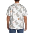 thumbnail image 3 of Kdxio Men's Hawaiian Shirt for Men Short Sleeve Shirt Gray Rabbit Summer Casual Holiday Beach Button Down T-Shirts, 3 of 7
