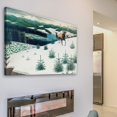 thumbnail image 6 of "Elk in Snow" Painting Print on Wrapped Canvas, 6 of 7