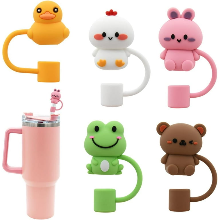 ZOSTLAND 6pcs Cute Cartoon Stitch Straw Cover Caps,Straw Topper Silicone  Reusable Straw Plugs,Compatible with Stanley 30 oz 40 oz Tumbler Straw  Topper