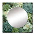 thumbnail image 2 of Designart "Green Succulents Flowers peaceful Succulents IV" Floral Square Mirror For Wall Decor - Large Green Square Mirror Printed Wall Decor - Traditional Square Living Room Mirror, 2 of 5